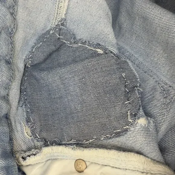 Good American Jean's Women's 6/28 Light Blue Ankle Skinny Raw Hem Preppy - Picture 8 of 15